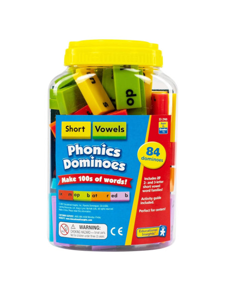 Fichas de Fonética Vocales Cortas Educational Insights - Set 84 Piezas