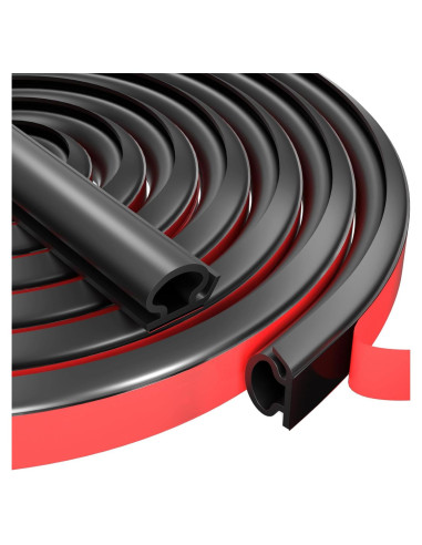 Sellador de Puerta Autoadhesivo Ormein 7m Silicona Negro 1cm