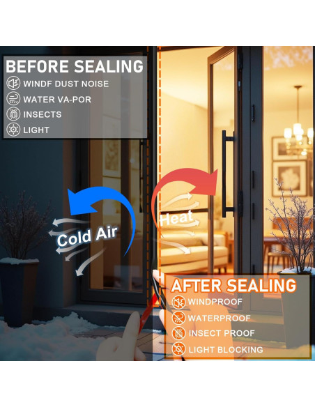 Sellador de Puerta Autoadhesivo Ormein 7m Silicona Negro 1cm Sellador de Puerta Autoadhesivo Ormein 7m Silicona Negro 1cm