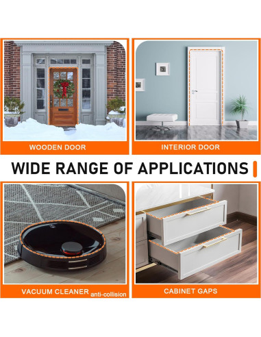 Sellador de Puerta Autoadhesivo Ormein 7m Silicona Negro 1cm