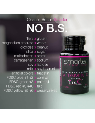Cápsulas de Vitamina C Smarter con 11 Bayas Naturales - 60 Unidades