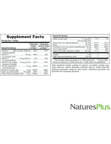 Vita-Gels Niños Natures Plus 90 Gelatinas Sabor Naranja