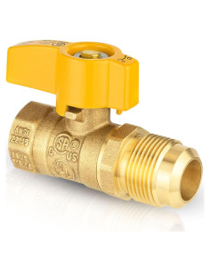 Válvula de Bola de Gas HeSun 1/2" FIP x 1/2" OD - Alta Calidad