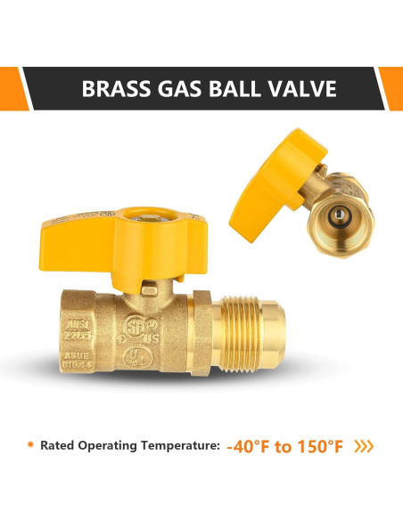 Válvula de Bola de Gas HeSun 1/2" FIP x 1/2" OD - Alta Calidad