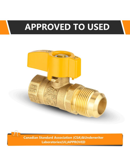 Válvula de Bola de Gas HeSun 1/2" FIP x 1/2" OD - Alta Calidad