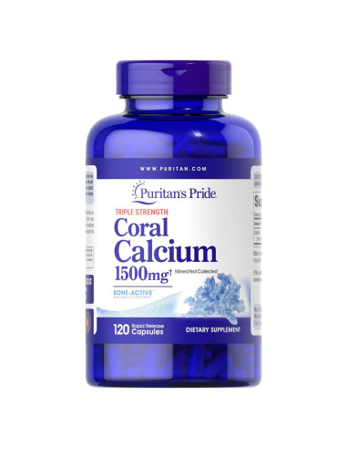 Calcio Coralino Triple Fuerza Puritan's Pride 1500mg 120 Cápsulas