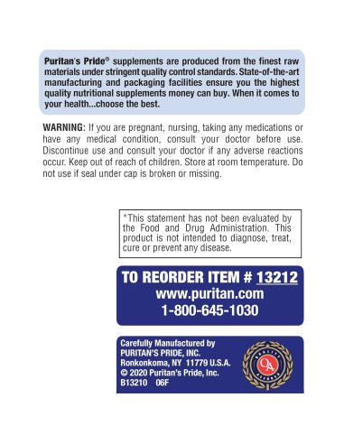 Calcio Coralino Triple Fuerza Puritan's Pride 1500mg 120 Cápsulas