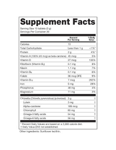 Sun Chlorella Suplemento 200 mg 300 Tabletas Clorofila B12 2