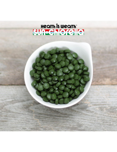 Sun Chlorella Suplemento 200 mg 300 Tabletas Clorofila B12