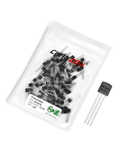 Transistor NPN Chanzon BC547B TO-92 100 Piezas 0.625W