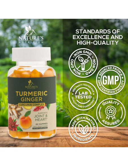 Gomitas de Cúrcuma Curcumina y Jengibre - 60 Unidades Gomitas de Cúrcuma Curcumina y Jengibre - 60 Unidades
