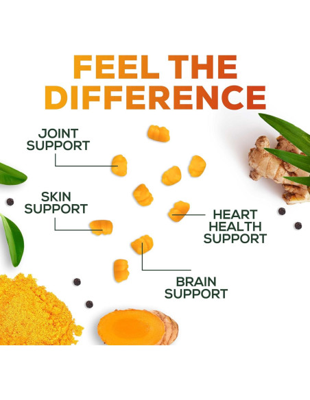 Gomitas de Cúrcuma Curcumina y Jengibre - 60 Unidades Gomitas de Cúrcuma Curcumina y Jengibre - 60 Unidades