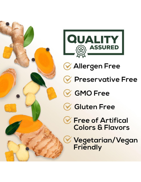 Gomitas de Cúrcuma Curcumina y Jengibre - 60 Unidades Gomitas de Cúrcuma Curcumina y Jengibre - 60 Unidades