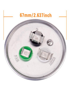 Capacitor CBB65B HUAREW 45/7.5 uF 370V/450V Doble Redondo 2