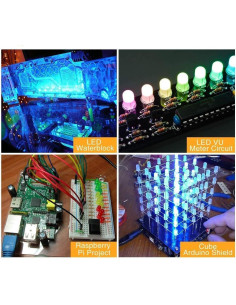 Kit de 100 Diodos LED 5mm MCIGICM Multicolor para Proyectos 2