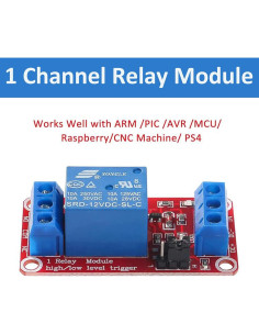 Módulo de Relé 1 Canal AEDIKO DC 5V con Aislamiento Optoacoplador 2