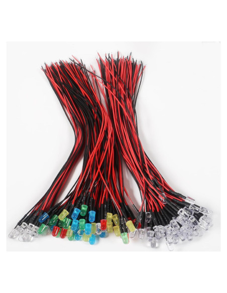 120 Diodos LED 12V Preconectados Diitao - Colores Variados