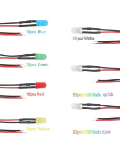 120 Diodos LED 12V Preconectados Diitao - Colores Variados 2