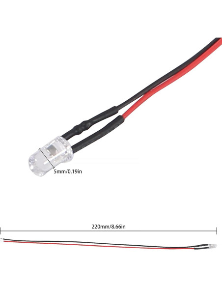 120 Diodos LED 12V Preconectados Diitao - Colores Variados