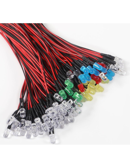 120 Diodos LED 12V Preconectados Diitao - Colores Variados