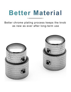 Perillas de Control Concéntricas Duales SAPHUE Cromo 2 Unidades 2