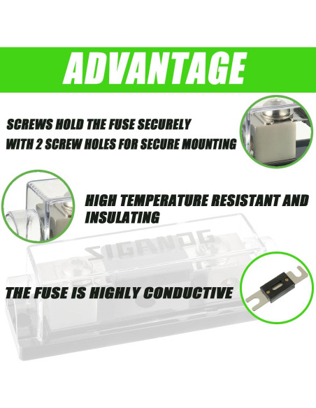 Soporte de Fusible ANL SIGANDG 150A para Audio