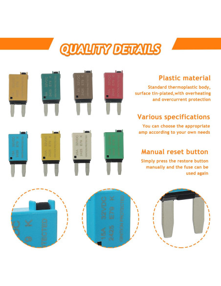 Disyuntor Manual E79 ATM 5A-30A para Automóvil y Barco