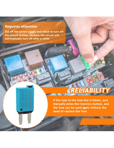 Disyuntor Manual E79 ATM 5A-30A para Automóvil y Barco