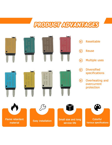 Disyuntor Manual E79 ATM 5A-30A para Automóvil y Barco