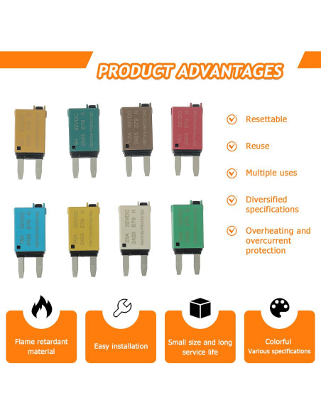 Disyuntor Manual E79 ATM 5A-30A para Automóvil y Barco