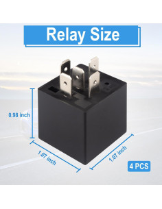 4 Relés Impermeables 12V 40A Ecocstm para Automóviles 2