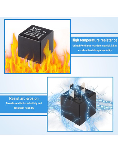 4 Relés Impermeables 12V 40A Ecocstm para Automóviles