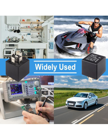 4 Relés Impermeables 12V 40A Ecocstm para Automóviles