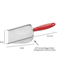 Cuchara de Arena para Gatos HLMOptimo Acero Inoxidable 3.8mm 2