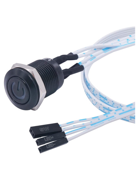 Interruptor de Botón Momentáneo Weideer 12mm Metal Impermeable Interruptor de Botón Momentáneo Weideer 12mm Metal Impermeable