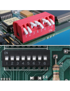 Interruptor DIP uxcell 10 Posiciones 2.54mm 10 Piezas Rojo 2