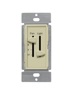 Interruptor de Luz y Ventilador ENERLITES 17001-F3 Marfil 3 Velocidades