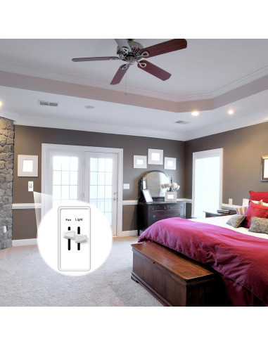 Perillas de Regulador Hoolerry 4 Pcs Blanco para Ventilador y Luz