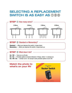 Interruptor de Palanca RV Designer S341 10A Negro SPDT 2