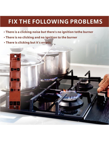 6 Encendedores de Chispa Tellfeel para Cocina a Gas 110/240V