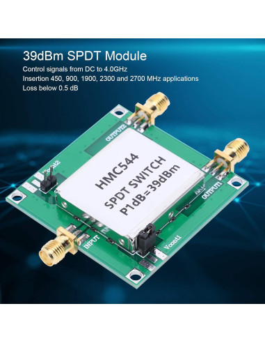 Módulo Interruptor RF HMC544A Fafeicy 10x9cm 39dBm