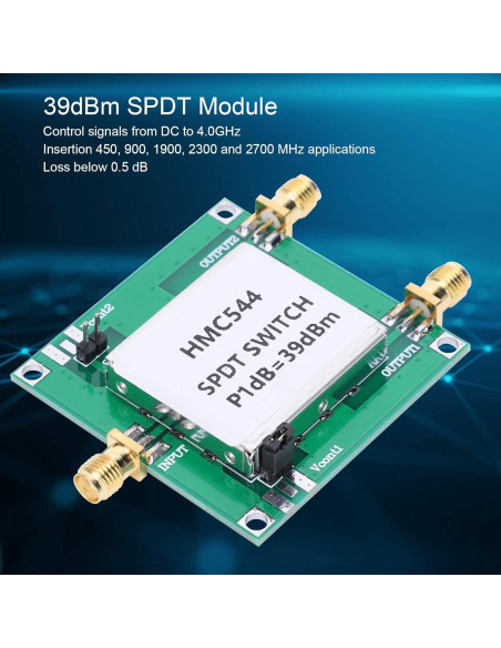 Módulo Interruptor RF HMC544A Fafeicy 10x9cm 39dBm Módulo Interruptor RF HMC544A Fafeicy 10x9cm 39dBm