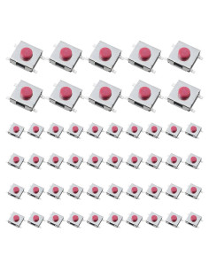50 Interruptores Táctiles Momentáneos JJHXSM 6x6x3.1mm