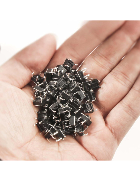 120 Interruptores Táctiles Momentáneos 4 Pines Juasky 6x6x5mm