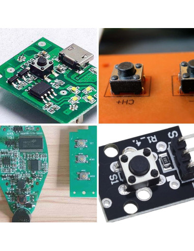 120 Interruptores Táctiles Momentáneos 4 Pines Juasky 6x6x5mm