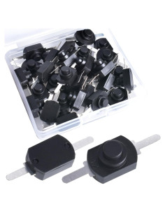 30 Interruptores de Botón Pulsador Micro OURUI 12x8mm On Off