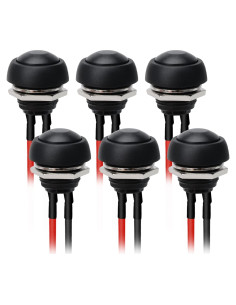 Interruptor de Botón Redondo STARELO 12mm 6PCS SPST 3A 125V