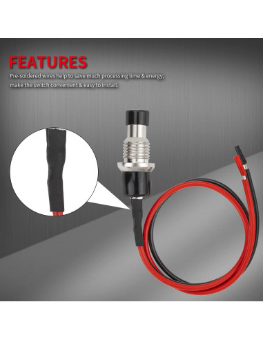 Interruptor Momentáneo SPST 2 Pines DaierTek 250VAC 1A - 10 Pack