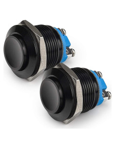 Interruptor Momentáneo APIELE 19mm 5A IP65 Carcasa Negra