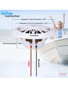 Altavoces Marinos Pyle PLMR62 de 6.5" Impermeables 200W 2